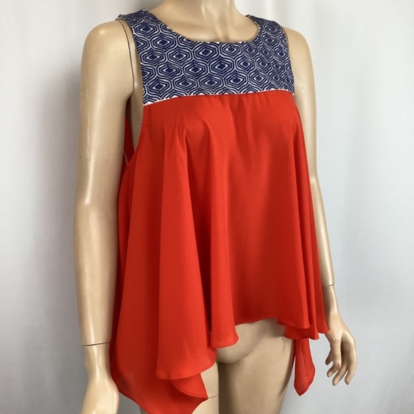 THML embroidered tank sleeveless top size‎  Large - Picture 5 of 7